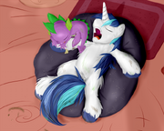 FANMADE Spike and Shining Armor Sleeping