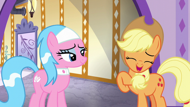 File:Applejack laughing flattered S6E10.png