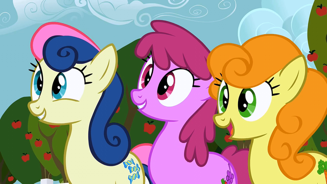 File:Sweetie Drops, Berryshine, and Golden Harvest impressed S2E15.png