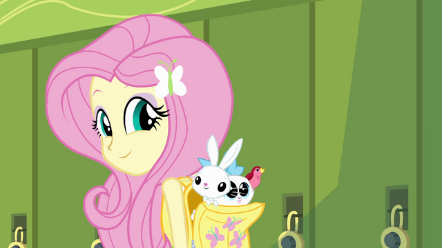 File:Fluttershy with animal friends EG.png