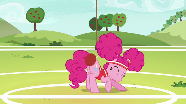 File:Pinkie bumps another ball with her rump S6E18.png