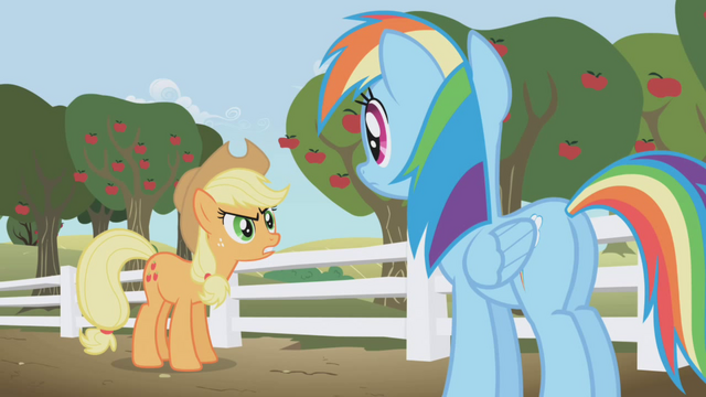 File:Rainbow Dash accused of spying by Applejack S1E3.png