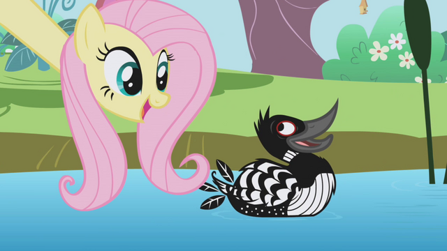 File:Fluttershy with a duck S1E03.png