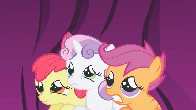File:Cutie Mark Crusaders cowering S1E01.png