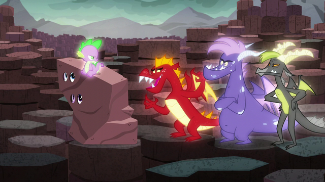 File:Garble mockingly says Spike's name as "Sparkle-warkle" S6E5.png