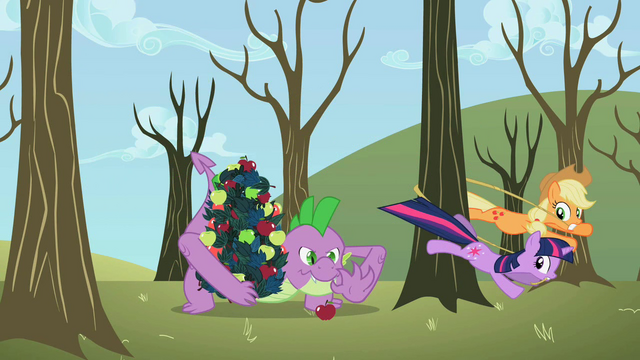File:Applejack and Twilight tie up tree instead of Spike S2E10.png