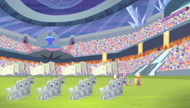 File:Equestria Games golden Crystal Empire flags S04E24.png