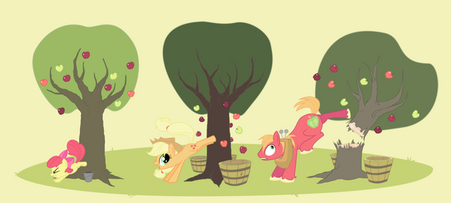 File:FANMADE Apple family applebucking.png