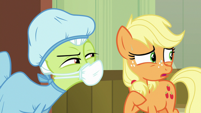 File:Young Applejack stammering S6E23.png