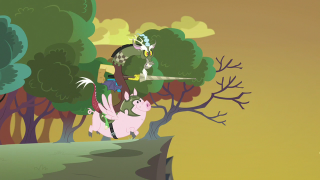 File:Discord and Pigasus flying toward the Hive S6E26.png