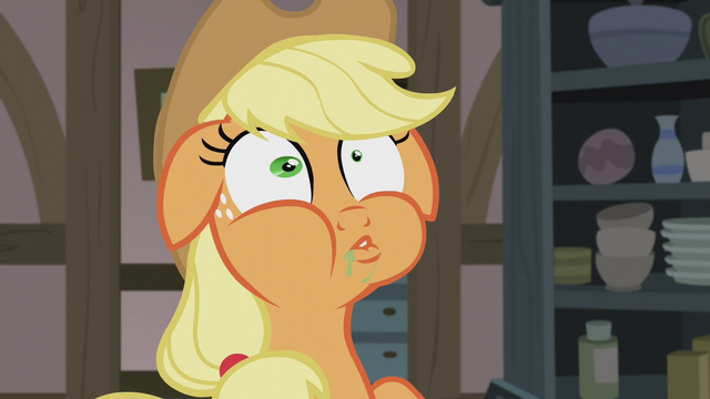 File:Applejack gagging S5E20.png