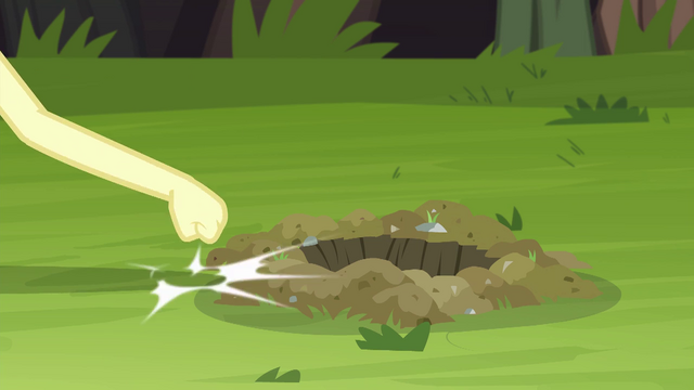 File:Fluttershy knocks on the ground next to gopher hole EG4.png
