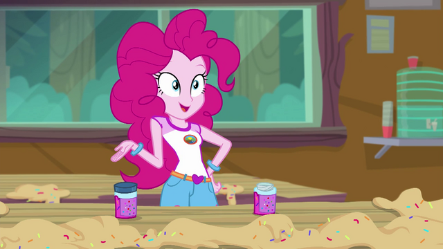 File:Pinkie Pie explaining "only earlier!" EG4.png