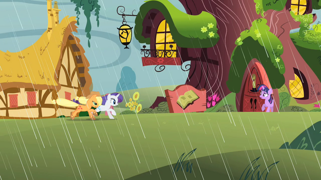 File:Applejack and Rarity gallop to the library S1E08.png