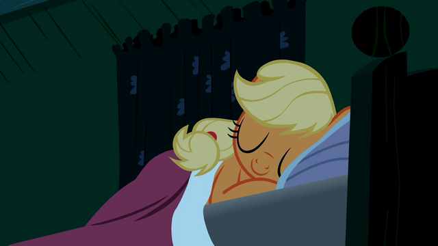 File:Applejack sleeping S02E12.png