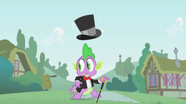 File:Spike distracted by Pinkie S1E15.png