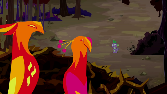 File:Phoenixes looking at Spike S2E21.png
