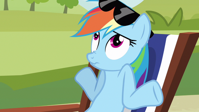 File:Rainbow Dash shrugs S3E3.png
