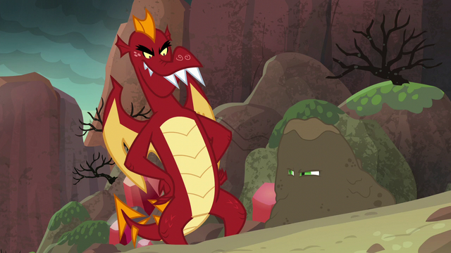 File:Spike glares at Garble with dirt on him S6E5.png