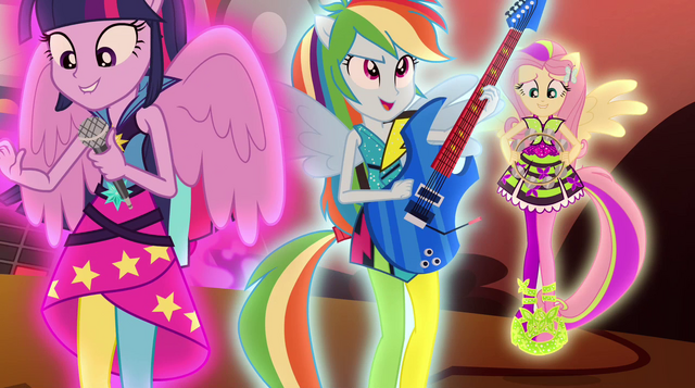 File:Twilight, Rainbow, and Fluttershy rises up EG2.png