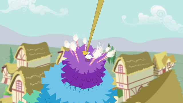 File:Bird lands on top of the pinata S4E12.png
