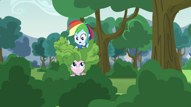 File:Rainbow Dash on top of Pinkie Pie EG3.png