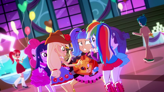 File:Mane Six taking props from Pixel Pizzaz SS2.png