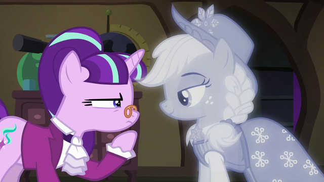 File:Snowfall looks very closely at the Spirit of Hearth's Warming Past S06E08.png