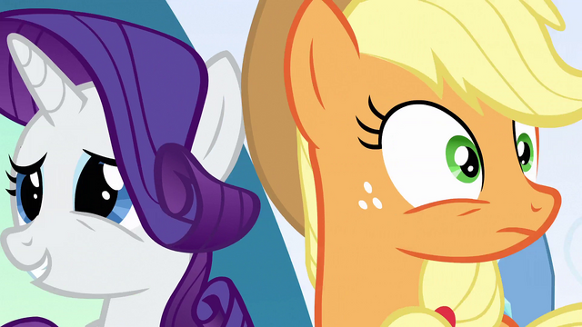 File:Rarity beside Applejack S3E2.png