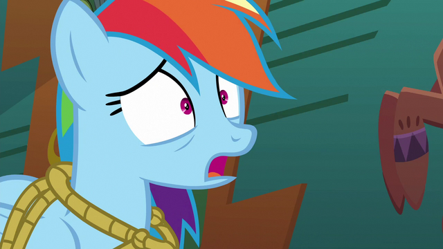 File:Rainbow Dash tries to speak S6E13.png