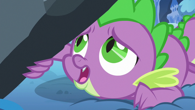 File:Spike looks for Thorax under a rock S6E16.png