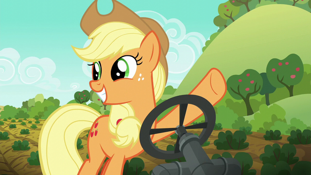 File:Applejack shows her friends how she waters vegetables S6E10.png