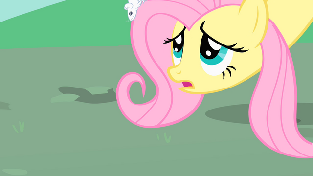 File:Fluttershy lowers her head so the mice can reach the ground safely S1E26.png