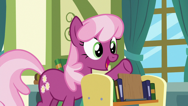 File:Cheerilee suggests Ponyville Fables and Stables S7E3.png