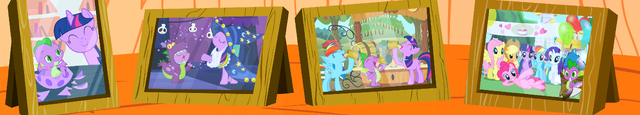 File:FANMADE S2E21 panorama of Spike's photos.png