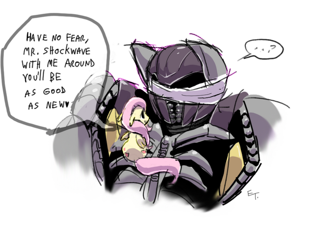 File:FANMADE Fluttershy and Shockwave.png