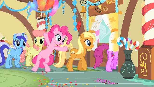 File:Pinkie Pie leaving with the other ponies S1E22.png