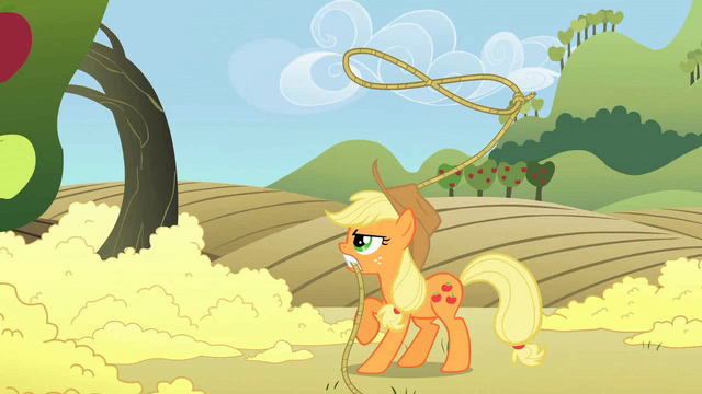 File:Applejack twirling lasso S2E01.png