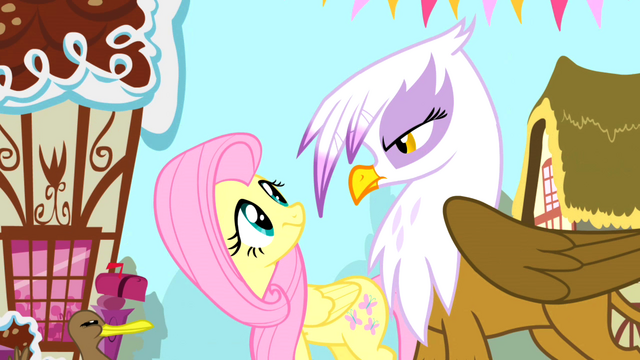 파일:Fluttershy collides with Gilda S1E05.png