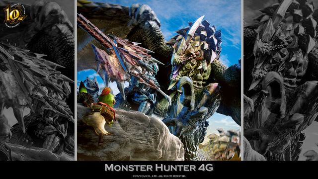 File:MH 10th Anniversary-Monster Hunter 4 Ultimate Wallpaper 001.jpg
