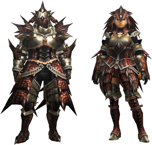 File:MH4U-EX Rathalos Armor (Blademaster) Render 001.png