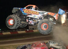 Excaliber Monster Truck flying