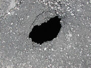 Hole in cement