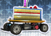 Thecakeisarallycar