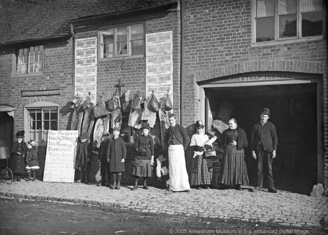 File:1888. Grocer's shop in Whielden St next to Saracen's Head (9102).jpg