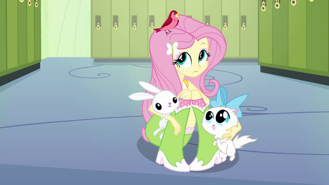 Archivo:Fluttershy with animal friends 2 EG.png