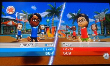 Santeri VS Tyra basketball