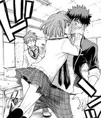 Nene angrily kisses Ryu