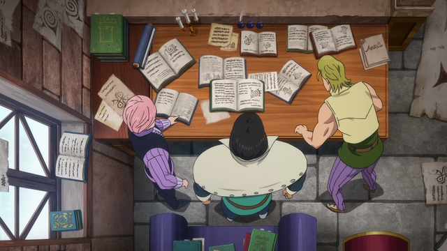 File:Gilthunder, Griamore and Howzer investigating Dreyfus' room.png