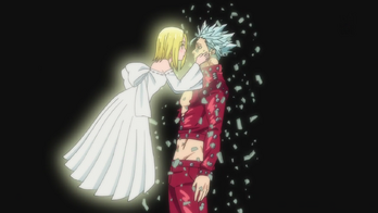 Ban returns to normal from Elaine's kiss.png
